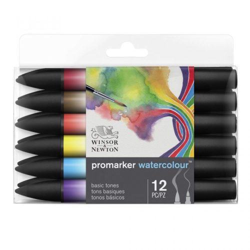 Winsor & Newton Promarker akvarell ecsetfilc, 12 db