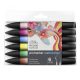 Winsor & Newton Promarker akvarell ecsetfilc, 6 db - Virág színek