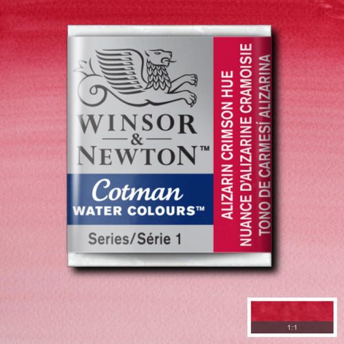Winsor & Newton Cotman akvarellfesték, szilkés, színenként, 003 - Alizarin Crimson Hue