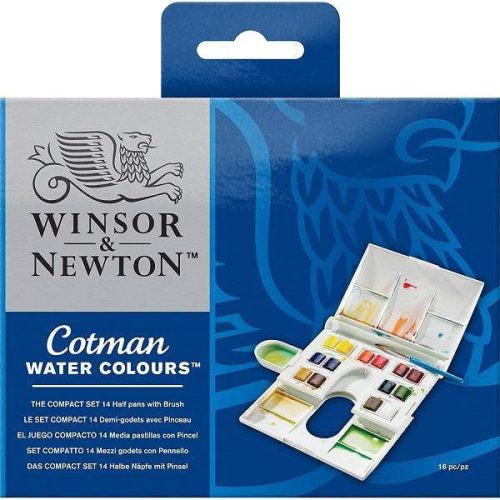 Winsor & Newton Cotman kompakt akvarellfesték 16 részes