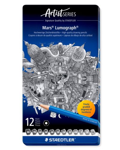 Staedtler Mars Lumograph grafitceruza készlet 12db "puha"
