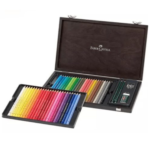 Faber-Castell Polychromos művész színesceruza készlet, 48 db-os, fadobozos