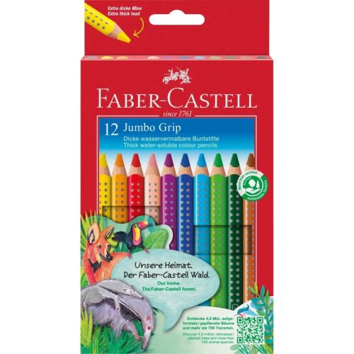 Faber-Castell Grip Jumbo Színes Ceruza - 12 darabos készlet