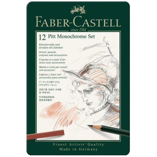 Faber-Castell Pitt Monochrome készlet, 12 db-os