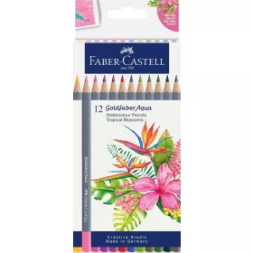   Faber-Castell Goldfaber Aqua akvarellceruza készlet, 12 db-os trópusi színek