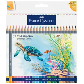   Faber-Castell Goldfaber Aqua akvarellceruza készlet, 24 db-os - Vízalatti kincsek