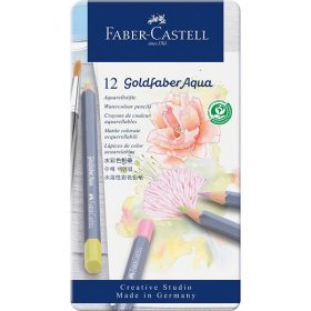   Faber-Castell Goldfaber Aqua akvarellceruza készlet, 12 db-os pasztell színek