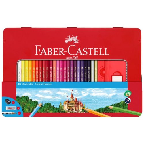 Faber-Castell színes ceruza készlet, fém dobozban - 48 db