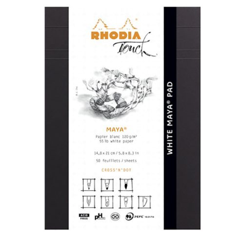 Clairefontaine Rhodia Touch kereszt- és ponthálós rajztömb, 14,8x21 cm (A5)