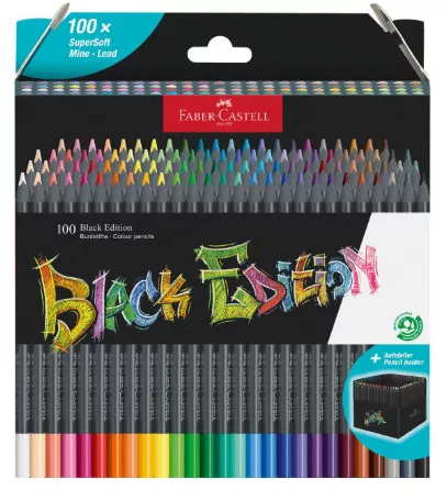 Faber-Castell Black Edition színes ceruza készlet, 100 db - papírdobozos