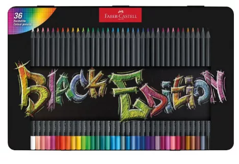 Faber-Castell Black Edition színes ceruza készlet - fémdobozos - 36 db