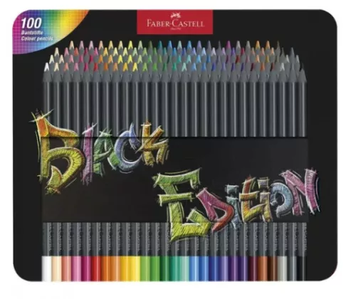 Faber-Castell Black Edition színes ceruza készlet - fémdobozos - 100 db