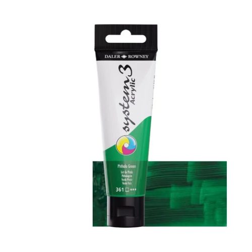 Daler-Rowney System3 akrilfesték 59 ml, színenként, 361 Phthalo zöld