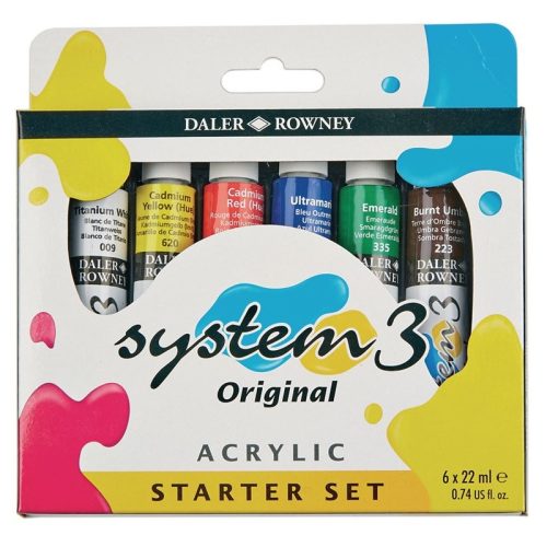 Daler-Rowney System3 akril festék készlet, 6 db