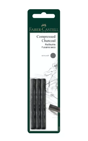 Faber-Castell préselt faszén készlet, 3 db, extra puha