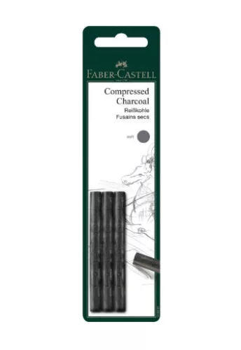 Faber-Castell préselt faszén készlet, 3 db, puha