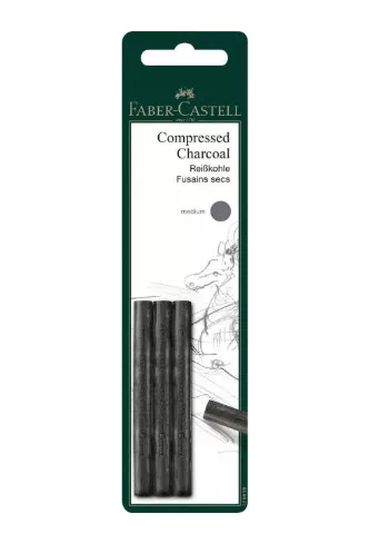 Faber-Castell préselt faszén készlet, 3 db, közepes