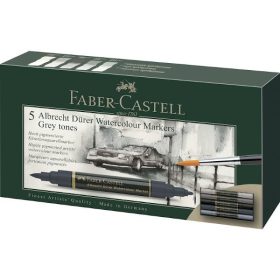   Faber-Castell Albrecht Dürer akvarell ecsetfilc készlet, 5 db, Grey tones