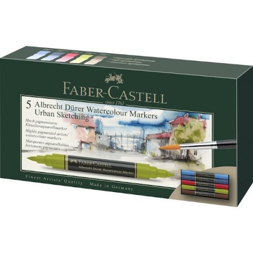 Faber-Castell Albrecht Dürer akvarell ecsetfilc készlet, 5 db, urban sketching