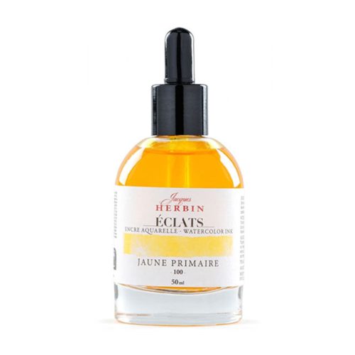 Jacques Herbin akvarelltinta, 50 ml, 100 - Primary yellow