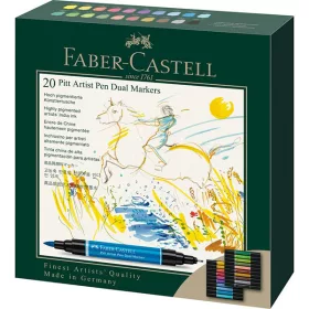   Faber-Castell Pitt Artist kétvégű ecsetfilc készlet - 20 darabos