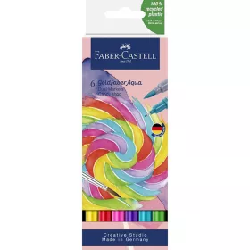   Faber-Castell Goldfaber Aqua kétvégű ecsetfilc, 6 db - édességbolt