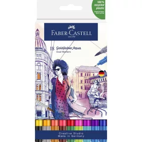 Faber-Castell Goldfaber Aqua kétvégű ecsetfilc, 18 db
