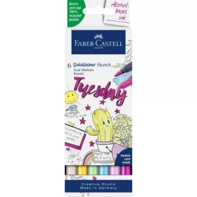   Faber-Castell Goldfaber alkoholos marker készlet -  6 db, Kawaii