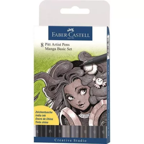 Faber-Castell 8 db-os Manga ecsetfilc alapkészlet