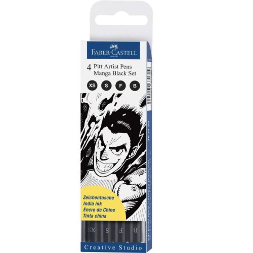 Faber-Castell 4 db-os Manga filc készlet (fekete)