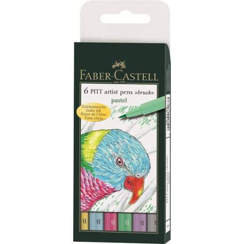 Faber-Castell ecsetfilc készlet 6 db-os (pasztell színek)
