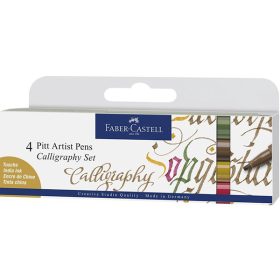 Faber-Castell Pitt kalligrafikus filckészlet, 4 db, kiegészítő színek   Faber-Castell Pitt kalligrafikus filckészlet, 4 db, kiegészítő színek