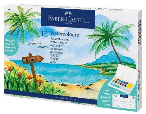 Faber-Castell Creative Studio akvarellkészlet 12 db-os - Trópusi színek