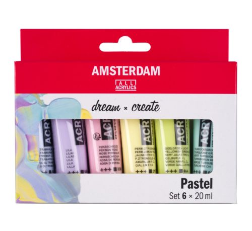 Talens Amsterdam akril festék készlet, 6 db-os - Pasztell