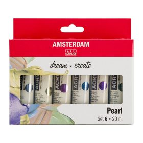   Talens Amsterdam akril festék készlet, 6 db-os, pearl színek