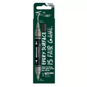 Faber-Castell kétvégű marker - króm tüköreffekt