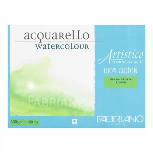 Fabriano Artistico 100% pamut akvarellpapír, rough, traditional white, 23x30,5 cm