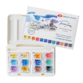 St. Petersburg White Nights 12 db-os akvarellfesték - Városi tájkép