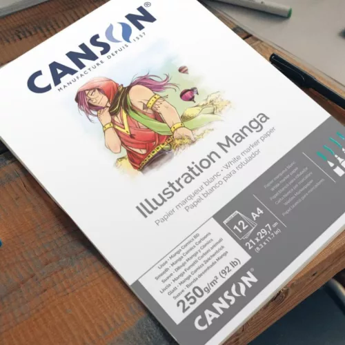 Canson Illustration rajztömb mangához, képregényhez, 250g, 12 lap, 29,7x42 cm (A3)