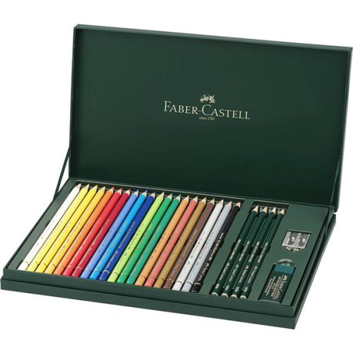 Faber-Castell Polychromos művész színesceruza készlet, 20 db-os, kiegészítőkkel