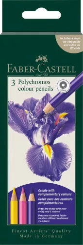 Faber-Castell Polychromos művész színesceruza készlet, 3 db-os - Írisz