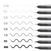 Copic Multiliner Classic marker, fekete - több méretben, 0,1 mm