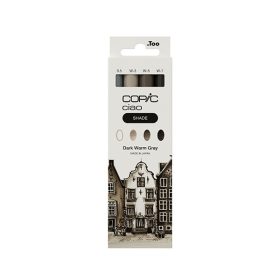   Copic Ciao alkoholos marker, 4 db-os készlet - Sötét meleg szürke