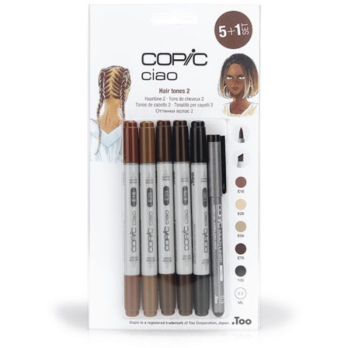 Copic Ciao alkoholos marker készlet, 5+1 db, hajszínek 2.