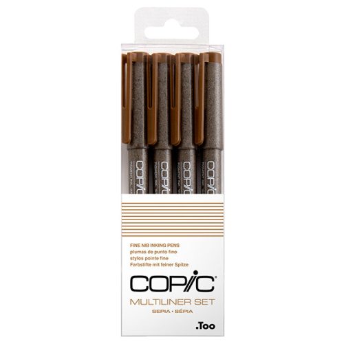 Copic Multiliner tűfilc készlet, 4 db - szépia