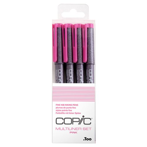 Copic Multiliner tűfilc készlet, 4 db - rózsaszín