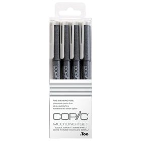 Copic Multiliner tűfilc készlet, 4 db - hideg szürke