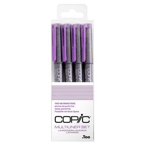 Copic Multiliner tűfilc készlet, 4 db - levendula