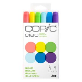   Copic Ciao alkoholos marker, 6 db-os készlet - Élénk színek