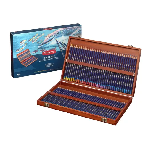Derwent Inktense akvarell ceruza készlet 72 db-os, fadobozos